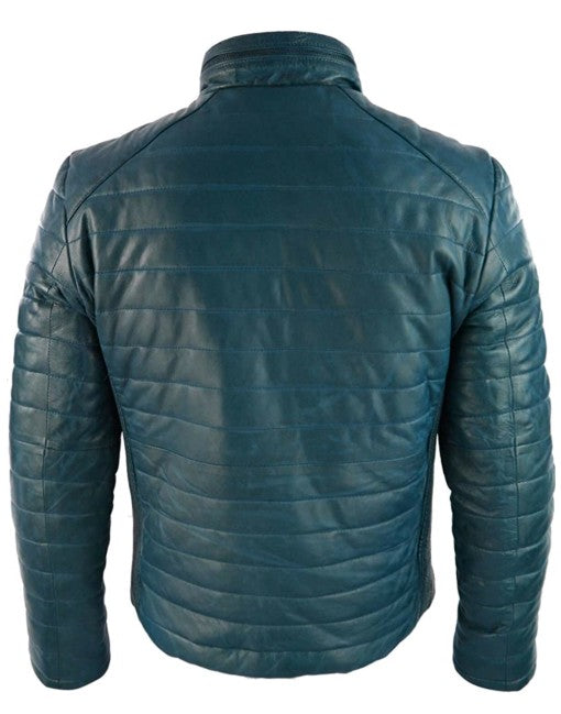 Mens Soft Puffer Leather Jacket