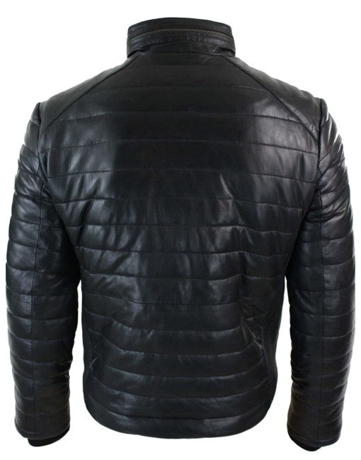 Mens Soft Puffer Leather Jacket