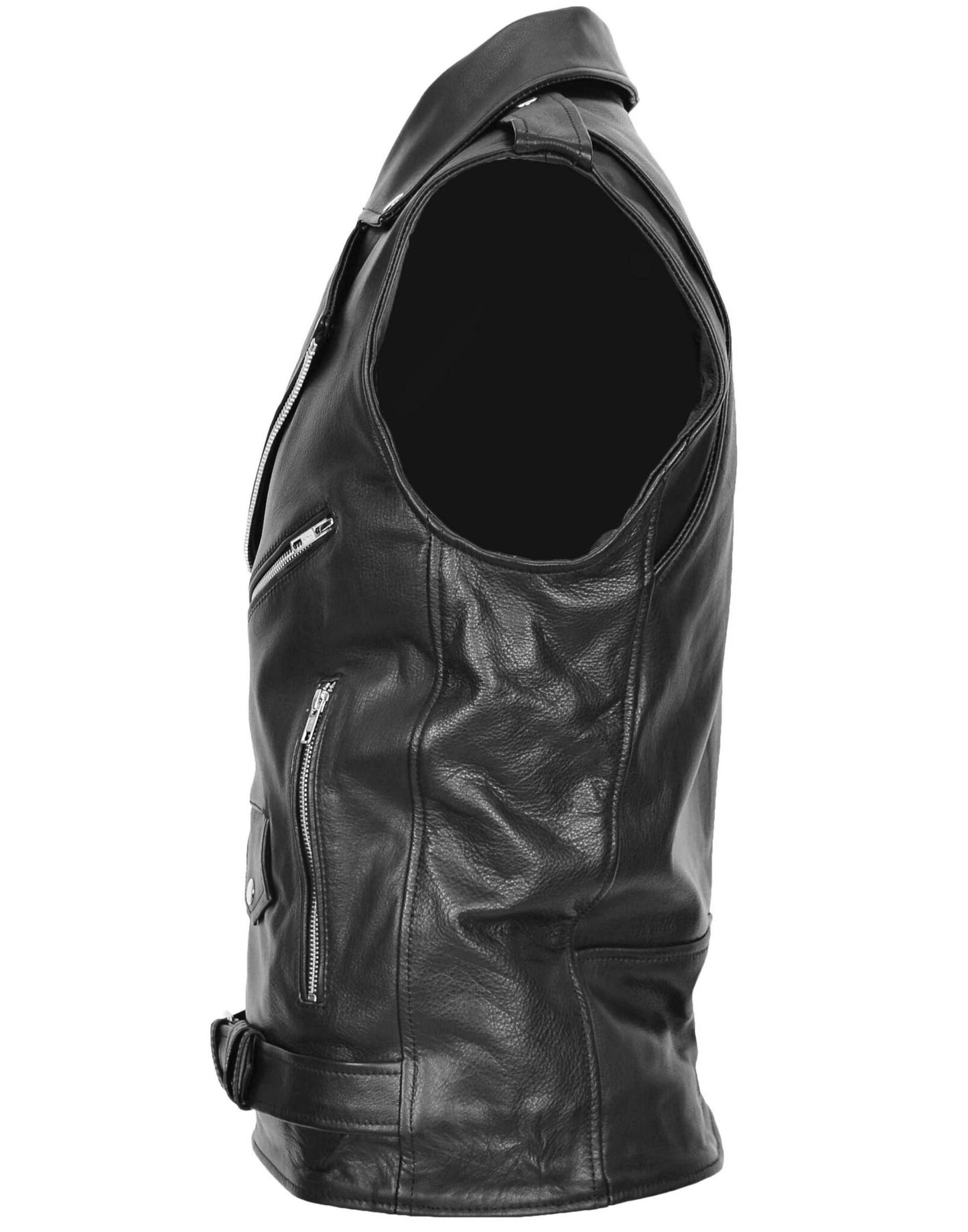 Mens Brando Leather Waistcoat