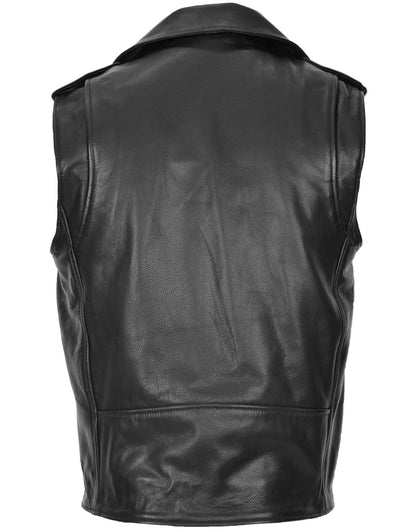 Mens Brando Leather Waistcoat