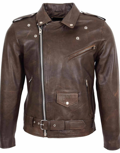 Mens Rockera Cow-Hide Leather Jacket