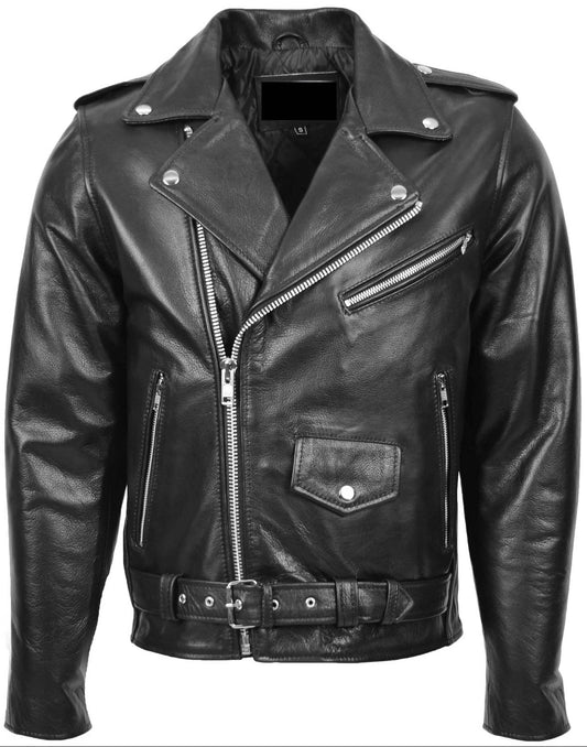 Mens Rockera Cow-Hide Leather Jacket