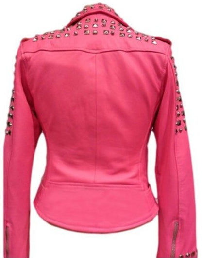 Women’s Rock Studded Leather Jacket