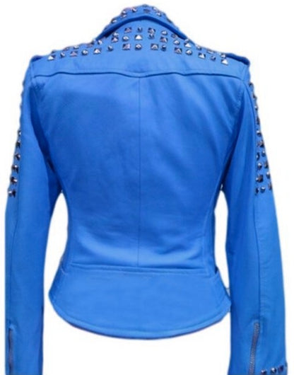 Women’s Rock Studded Leather Jacket