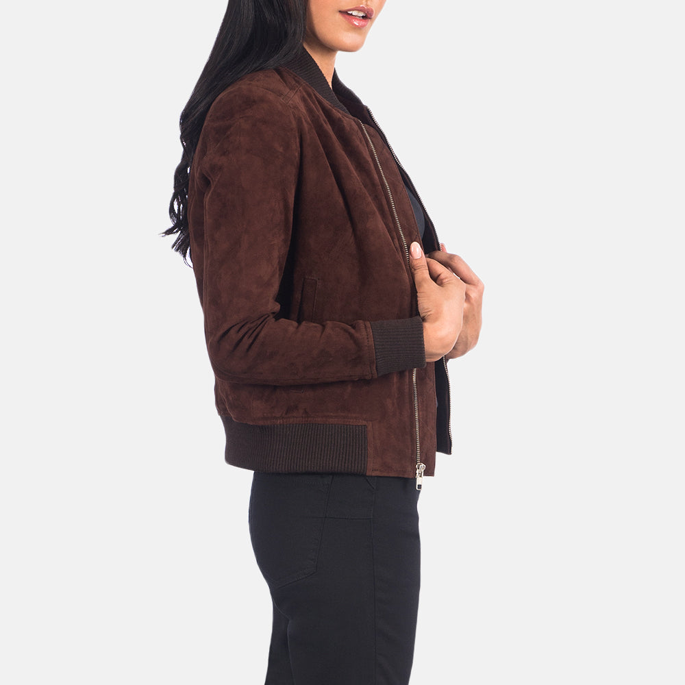 Women’s Premium Suede Bomber Jacket
