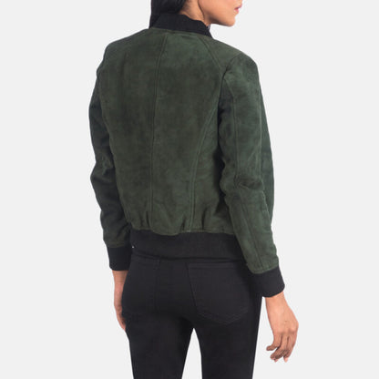 Women’s Premium Suede Bomber Jacket