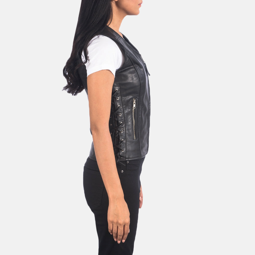 Women’s Side Lace Leather Vest