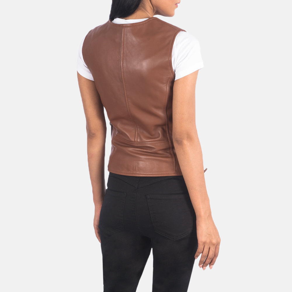 Women’s Side Lace Leather Vest