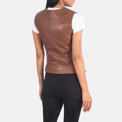 Women’s Side Lace Leather Vest