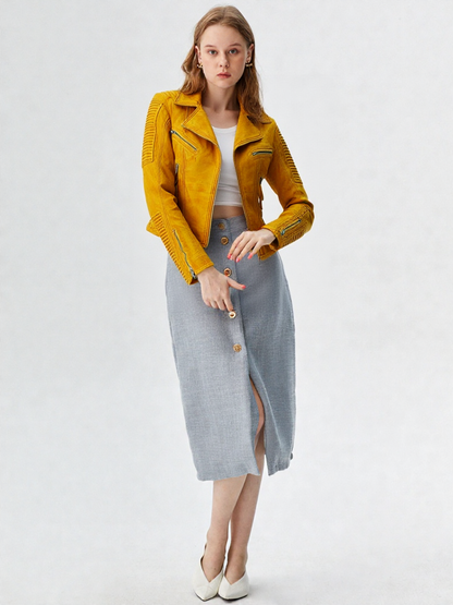 Vintage Two-Tone Quilted Leather Jacket