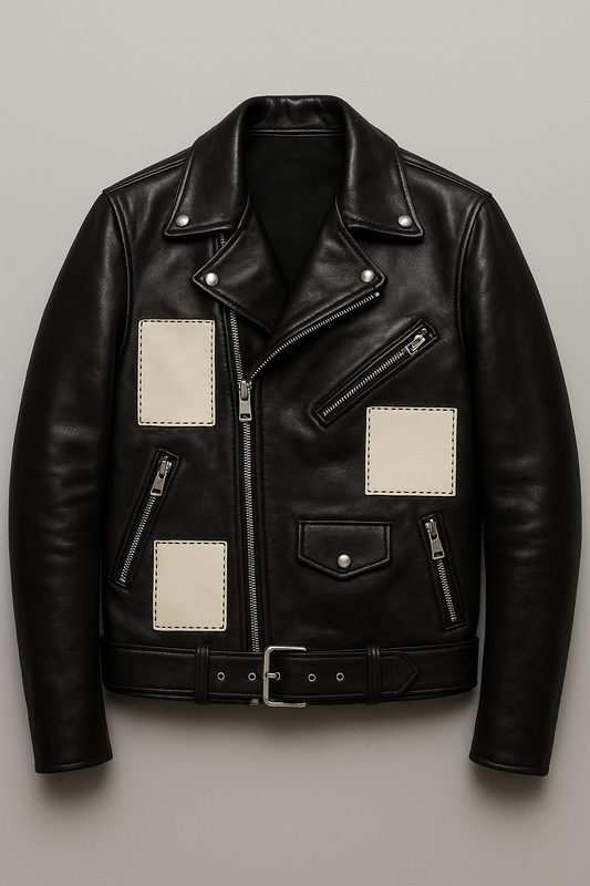 Men’s Black Classic Biker Leather Jacket