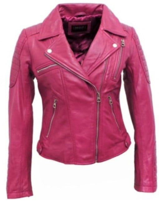 Zaz Womens Classic Leather Jacket