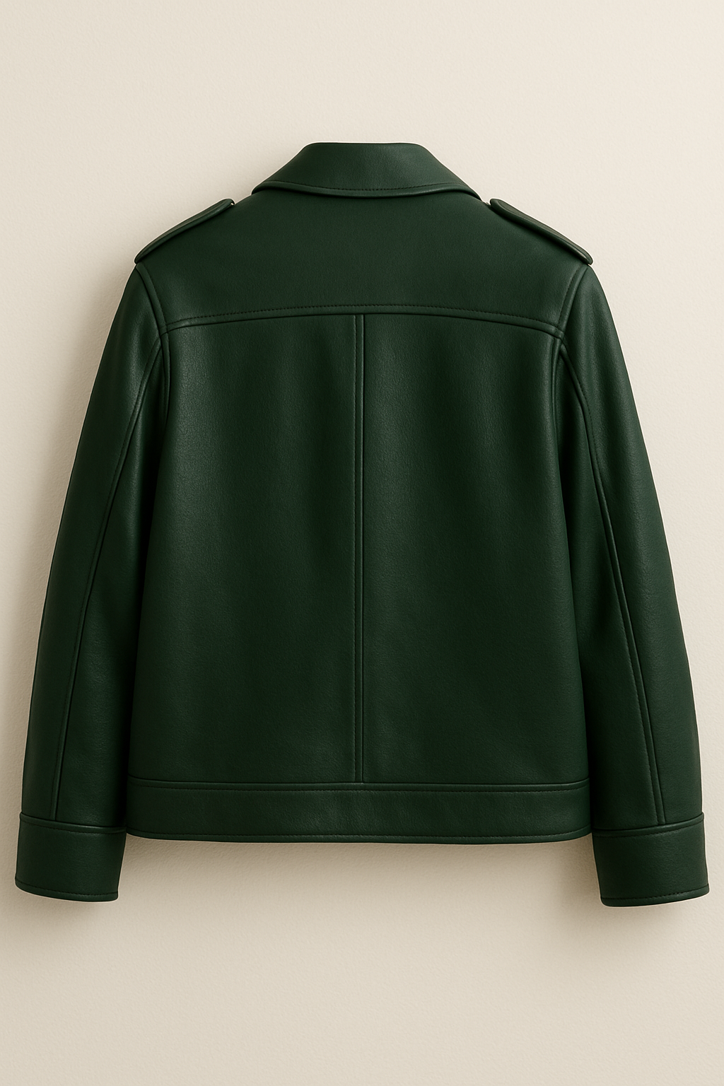 Women’s Bottle Green Sheep Leather Utility Jacket – Premium Soft Genuine Leather